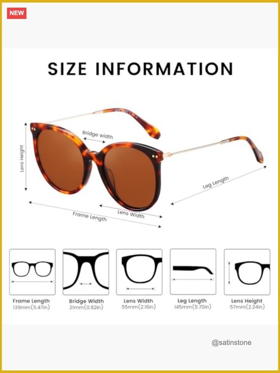 Trendy Oversized Polarized Sunglasses Round Light Weight UV400 Shield Acetate main image 5